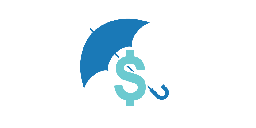 umbrella with dollar sign