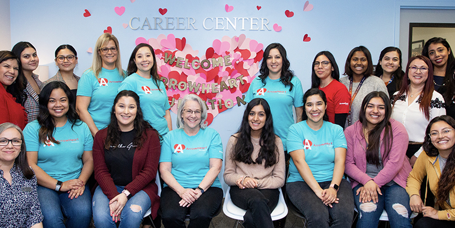 Arrowhead team members at career center
