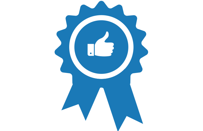 thumbs up award ribbon