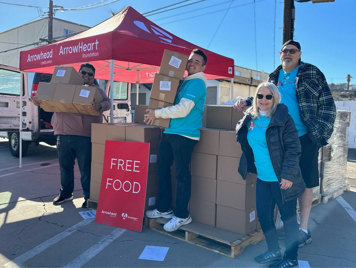 team members volunteering