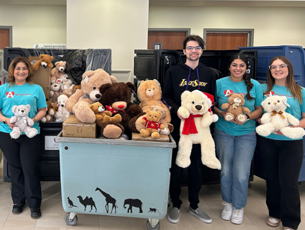 team members volunteering