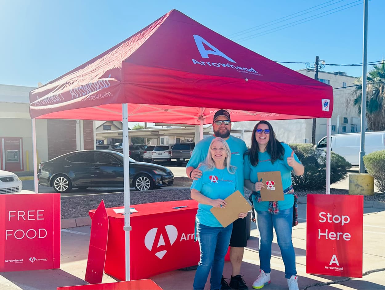 team members volunteering