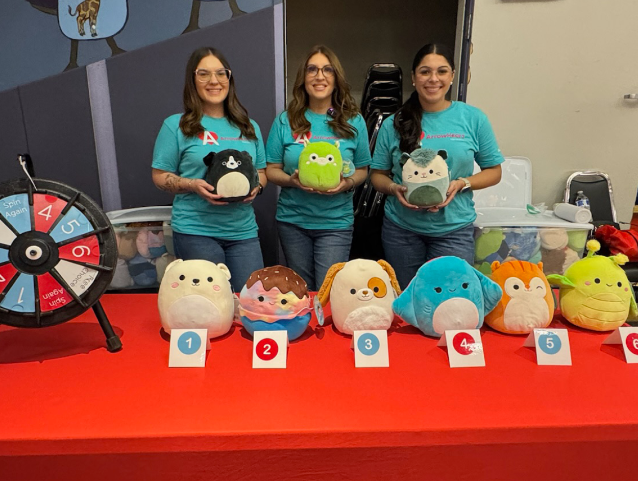 team members volunteering