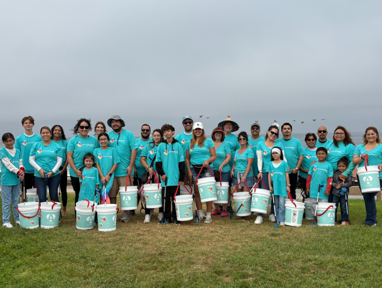team members volunteering