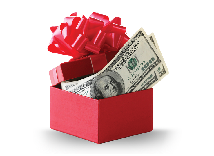 Gift with Cash Inside