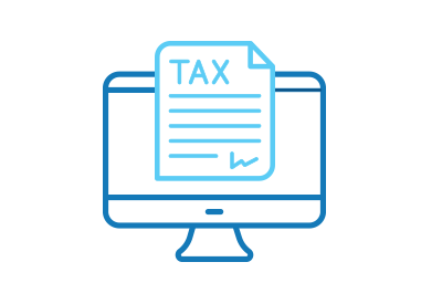 tax sheet on a computer screen