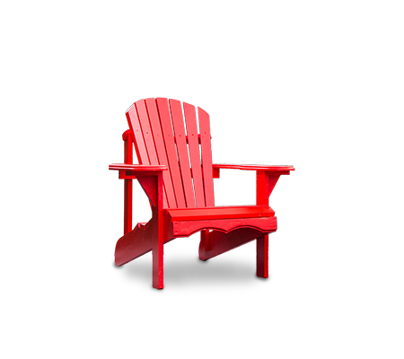 red lawn chair