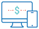 online banking computer and phone icon