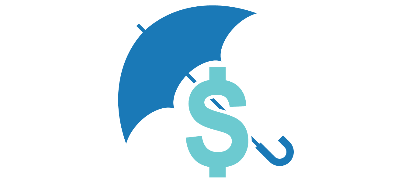 umbrella with dollar icon