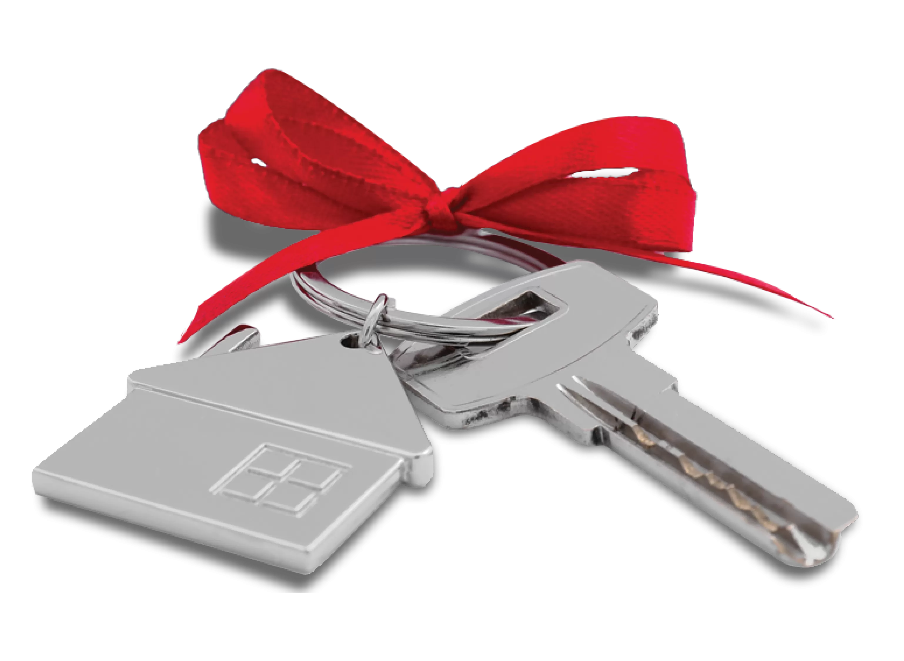 house keys with bow