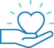 hand holding heart